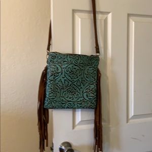 Leather Purse with Fringe